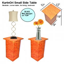 KartnOri Handicrafts small side table for bedroom , living room as center , coffee , end table (size LxBxH : 12"x12"x19")