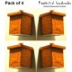 KartnOri Wall mounted lamp shades with LED light included - TIGERWOOD (SET OF 4 )
