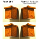 TIGERWOOD pack of 4 Wall mounted lamp shades with LED light included