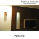 KartnOri Wall mounted circular lamp shades with LED light included - TIGERWOOD (SET OF 2 )