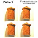 TIGERWOOD Pack of 4 Circular Wall mounted lamp shades with LED light included