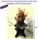 Foldable I Shape Glass Top Side Table Medium Blacksheep