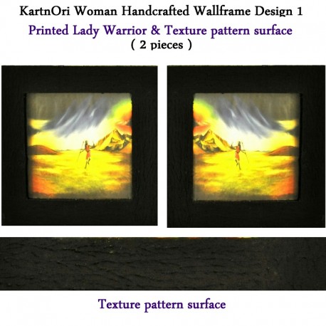 Handcrafted Wall-frame Set of Lady Warrior 2 pieces
