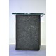 Kartnori multipurpose medium size square side table with transparent glass top - No Storage  , SDLX II , BLACKSHEEP Color