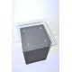 Kartnori multipurpose medium size square side table with transparent glass top - No Storage  , SDLX II , BLACKSHEEP Color